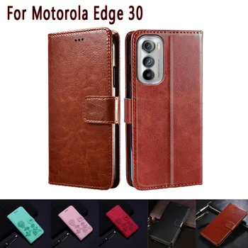 Capa Para Motorola Edge 30 Caso De Cartão Magnético Flip Carteira De Couro Stand Telefone Hoesje Ise Livro Para Moto Borda 30 Caso Saco Coque
