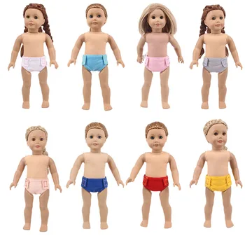 Roupas de boneca Cores Sólidas Calcinha&Underwears Para 18 Polegadas American Doll&43Cm Nascido Renascer Boneca Para a Geração da Menina do Bebê Brinquedo