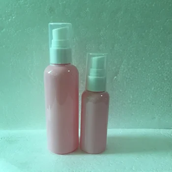 50PCS 30ML 50ML 100ML cor-de-Rosa de Plástico, bomba de Loção frasco Vaporizador de Perfume Vazio Pequenas Viagens Líquido embalagens de Cosméticos de higiene shippi
