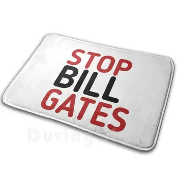 Parar De Bill Gates Tapete Tapete Tapete Anti-Derrapante Tapetes De Quarto Parar De Bill Gates A Humanidade A Humanidade Salvar O Mundo Terra