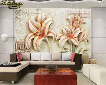beibehang murais papel de parede de flores e plantas em relevo moda grande mural de parede plano de fundo do papel de parede papel de parede