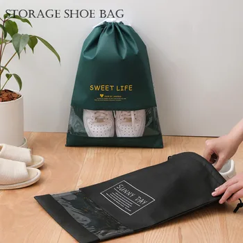 Saco de sapatos saco de armazenamento de viagem artefato saco de sapato saco de armazenamento de saco de pó em casa de viagem, tampa da sapata sacos de embalagem