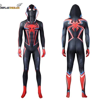 Jogo Spider PS5 Quilômetros de cosplay Morales 2099 Terno Aranha Cosplay Traje Adulto com Capuz Bodysuit de Halloween Traje de super-Herói