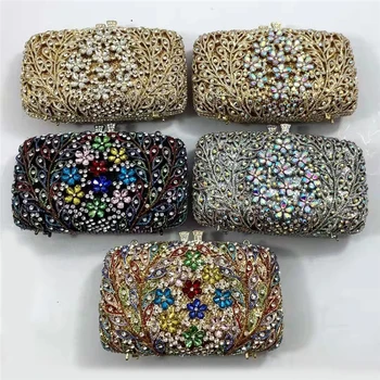 Nova Moda Colorida Senhoras Saco De Noite De Luxo Diamante Saco De Embreagem De Senhoras Festa De Formatura Bolsa
