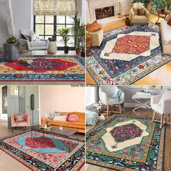 200*300 moda clássica persa estilo étnico vermelho azul rosa verde, sala de estar, quarto de cabeceira, carpete, tapete de personalização
