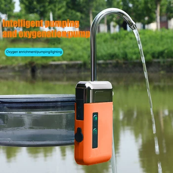 Pesca com Bomba de Oxigênio Recarregável USB Auto de Bombeamento de Água, Máquina Inteligente Portátil Multifuncional para o Exterior Equipamento de Pesca