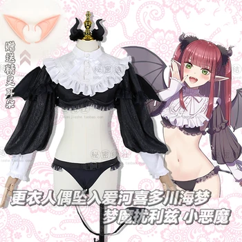Anime O Meu Vestido-Up Darling Marin Kitagava Vestido Sexy Little Devil Uniforme Cosplay Traje De Halloween Mulheres Frete Grátis 2022 Novo