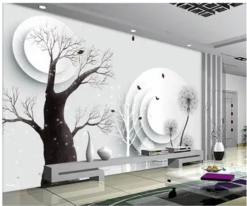 3d murais de parede papel de parede Abstrato árvore TV 3D pano de fundo da sala moderna papéis de parede para Decoração de Casa