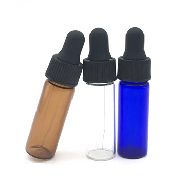 Mini Azul 4ml de Vidro conta-Gotas do Frasco com conta-gotas de Perfume de Exemplo de Teste de Jarro de Óleo Essencial de Tubos Frasco 20pcs