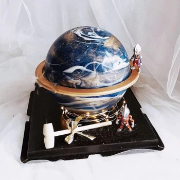 Bola Molde do Bolo do Silicone DIY 3D Planeta Mouse Assadeira Redonda Ferramenta de Moldes de Chocolate Decoração de Pastelaria Bakeware Cozinha Sobremesa 2021