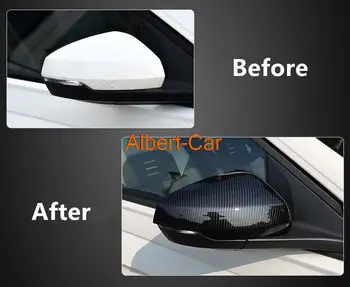 a VW Polo 2018 2019 2x Carro Porta do Lado do Espelho Retrovisor Moldura Guarnição Tampa ABS Cromado Decoração para a Esquerda e para a Direita