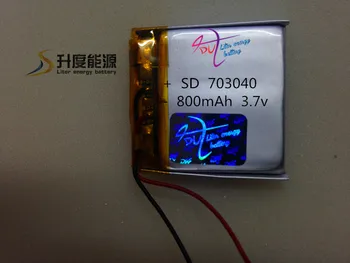 prismáticos bateria de polímero de 703040 3,7 v 800mah bateria do li-íon do polímero para a lâmpada do gramado, luz solar, luzes LED