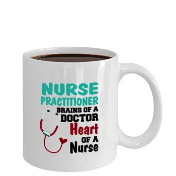 NP Enfermeira Praticante de Presente uma Caneca de Café Personalizadas xícara de chá, presente de natal, de nome personalizado