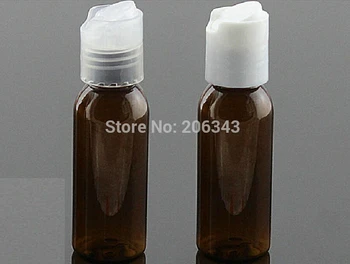 30ml marrom garrafa PET ou frasco de loção ou de toucador garrafa de água com tampa de imprensa